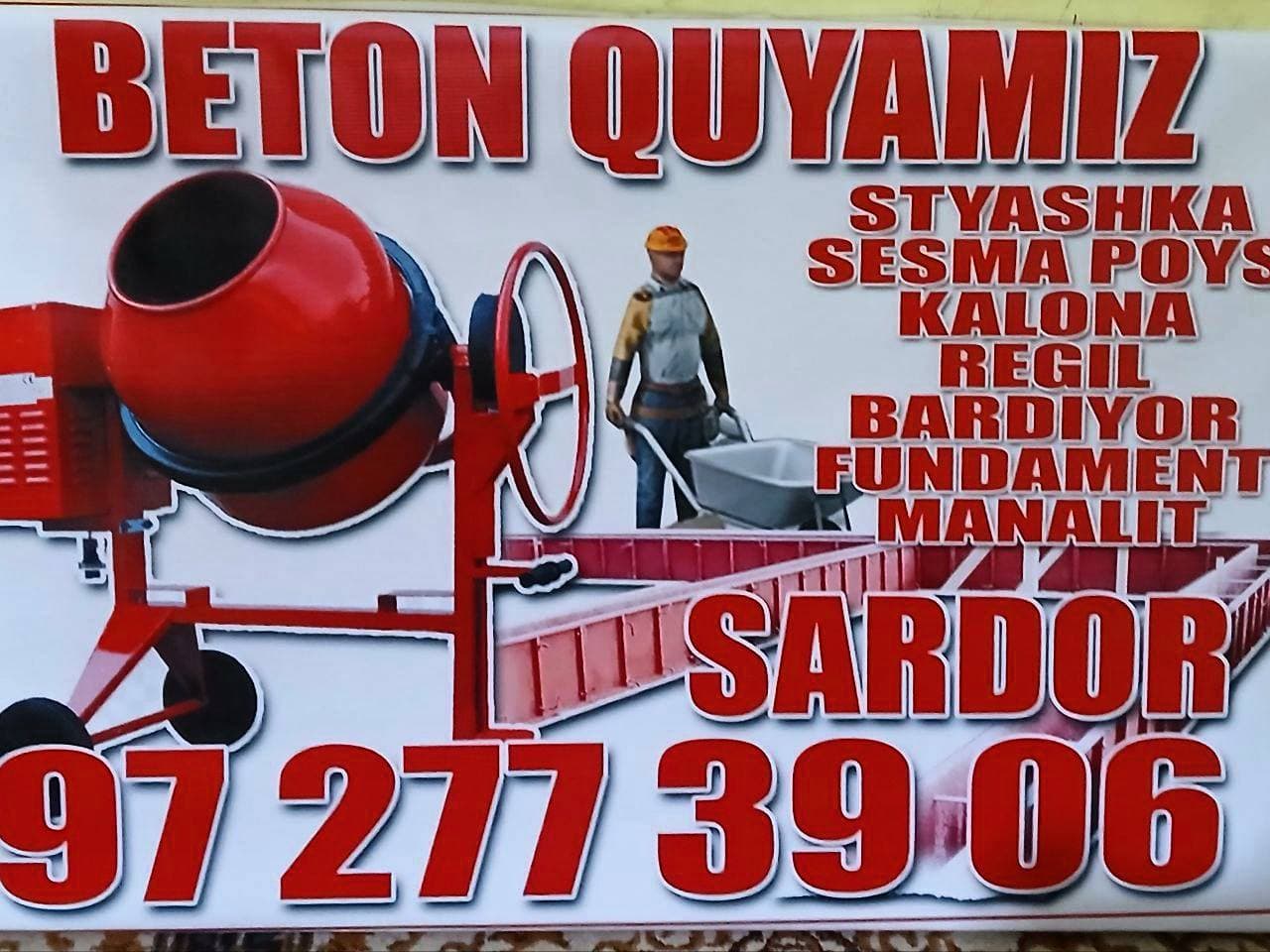 Beton quyish xizmati